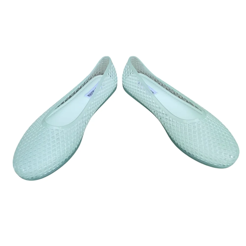 Steve Madden Size 9 Gyzmo Jelly Flat Mint Green - Picture 6 of 8